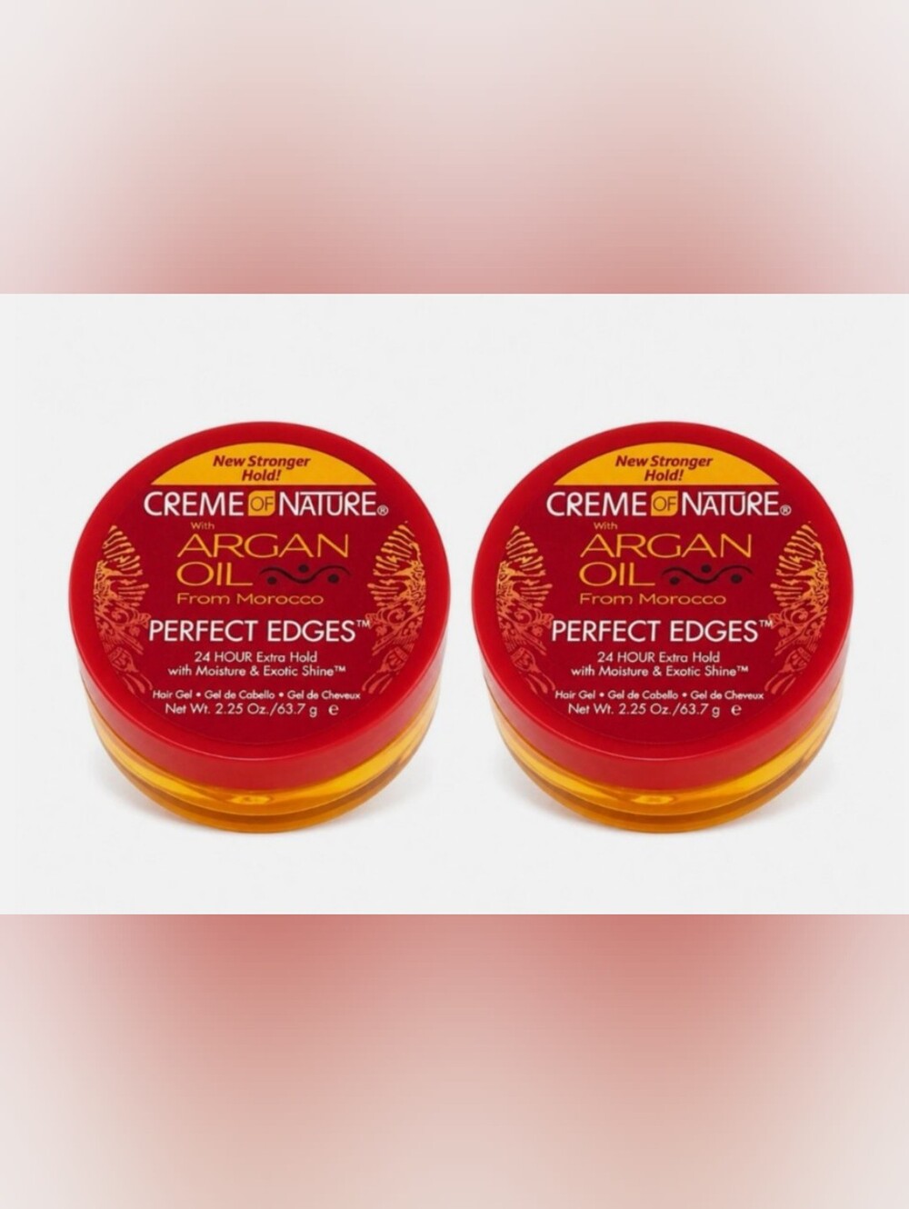 Creme of Nature Argan Oil Perfect Edges Extra Firm Hold Hair Gel Bundle Of 2